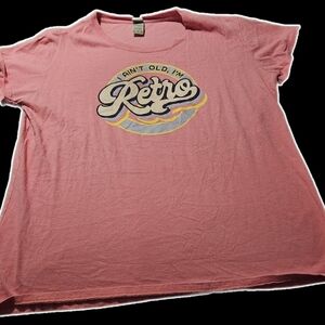 Gildan Pink Retro Graphic Tee - Short Sleeve